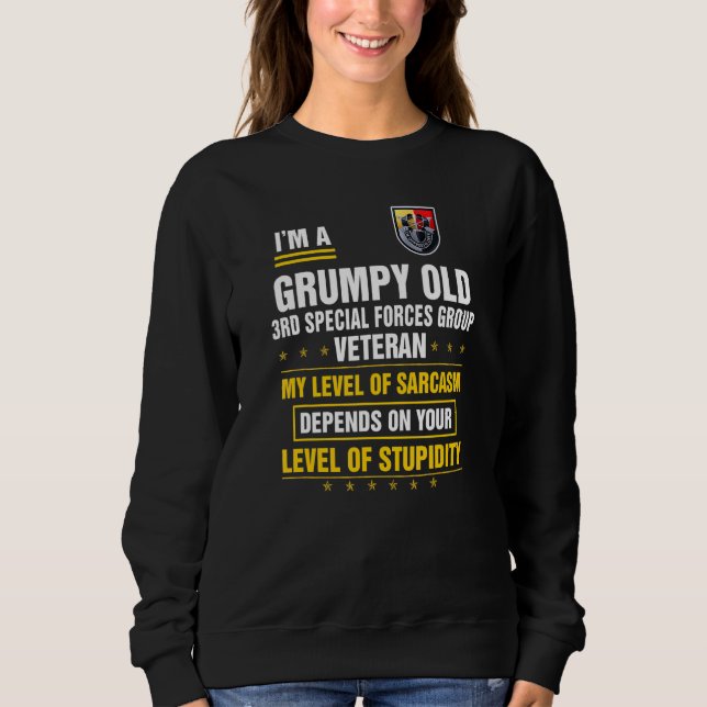 Sweatshirt Vieux 3e Groupe des forces spéciales grincheux Pèr (Devant)