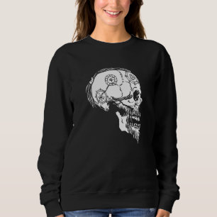 Sweatshirt Viking Valhalla Crâne Norse Mythologie Cheveux tre