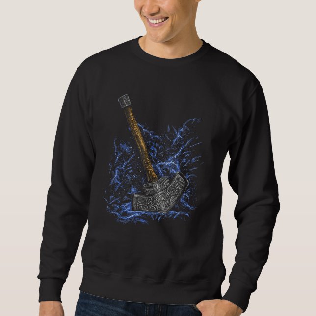 Sweatshirt VIKINGS RISE Hammer of Thor  Norse Mythology  Thun (Devant)
