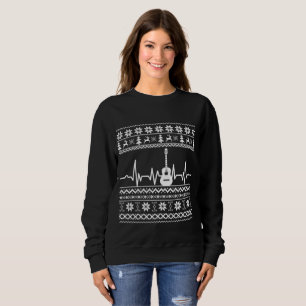 Sweatshirt Vilain joyeux pull de Noël guitare acoustique