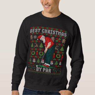 Sweatshirt Vilain Noël Golf Santa Claus Pun cadeau