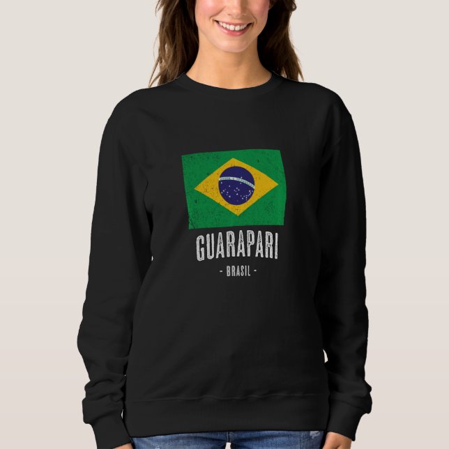 Sweatshirt Ville De Guarapari Brésil Br Drapeau Brésilien Mer (Devant)