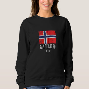 Sweatshirt Ville De Sandefjord Norvège Aucun Drapeau Norvégie