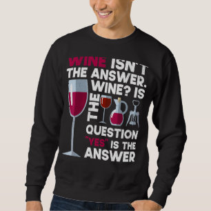 Sweatshirt Vin Alcool Boire Vin Vin Vin Glas Bouteille