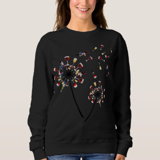 Sweatshirt vin de dandelion verre d'amour vin cadeau vin