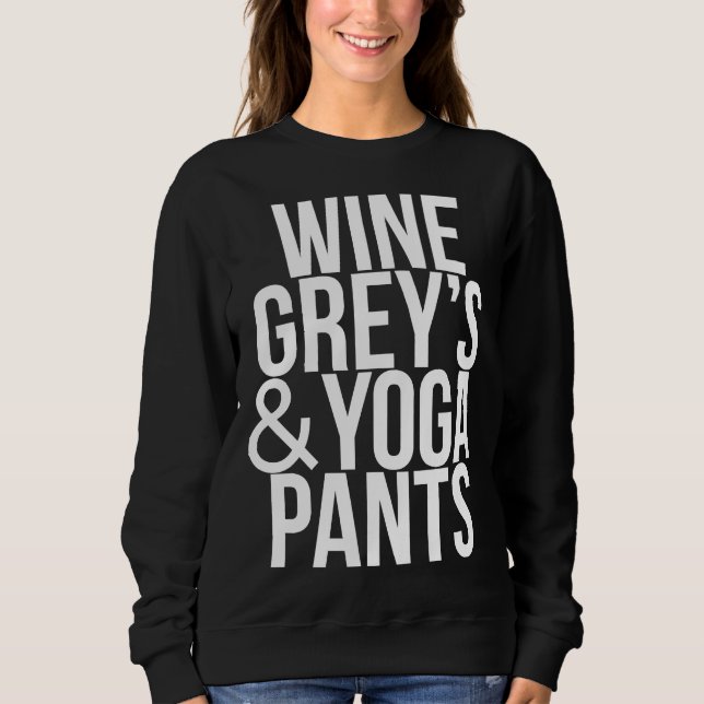 Sweatshirt Vin Gris S&amp Pantalon Yoga (Devant)