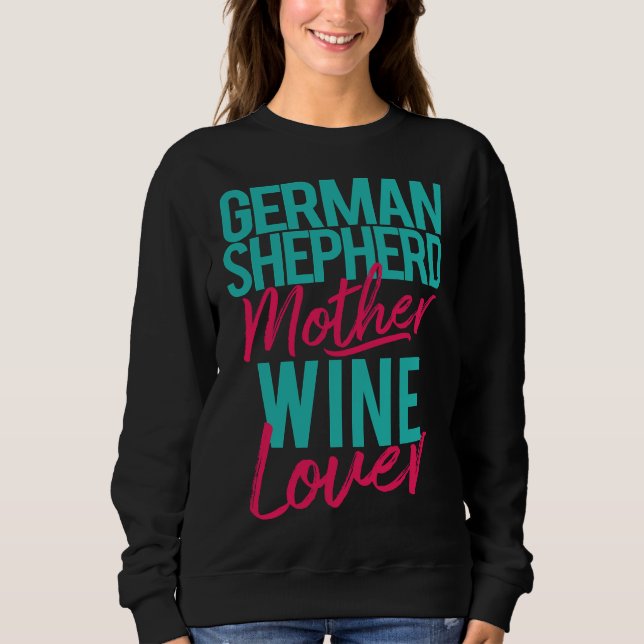 Sweatshirt Vin mère berger allemand (Devant)