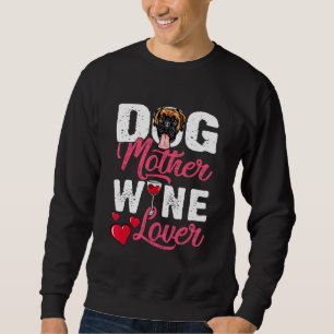 Sweatshirt Vin Mère Chien Boxe Distressé