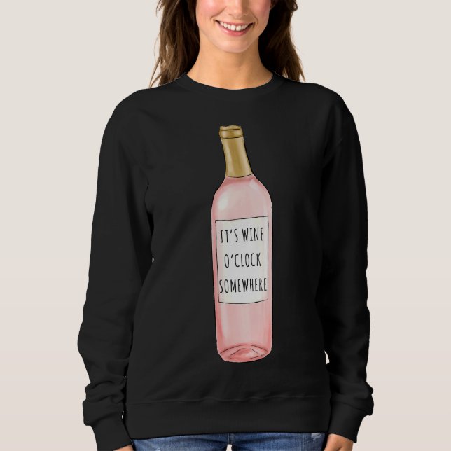 Sweatshirt Vin O&amp X27 Horloge Quelque Part (Devant)