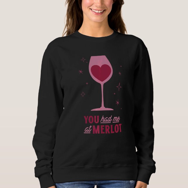 Sweatshirt Vin Que Tu M'As Eu Au Merlot Wine (Devant)