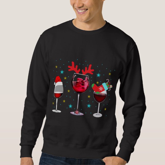 Sweatshirt Vins Santa Hat Reindeer Noël Neige Soc (Devant)