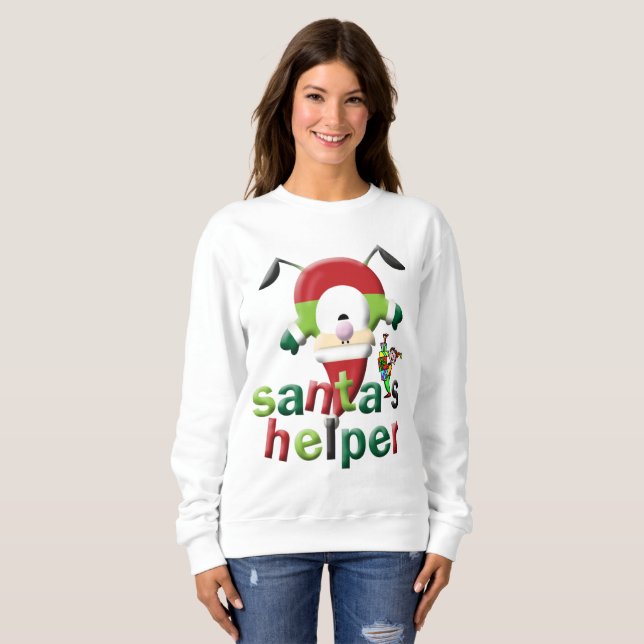 Sweatshirt Vintag Santa Elf Helpers (Vorne ganz)