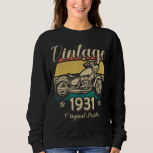 Sweatshirt Vintage 1931 Pièces d'origine Motorcycle Rider