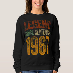 Sweatshirt Vintage 1967 Anniversaire Septembre Né Légende dep