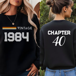 Sweatshirt Vintage 1984 40ème anniversaire, 30ème anniversair