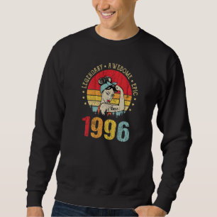 Sweatshirt Vintage 1996 Anniversaire légendaire Épopée stupéf