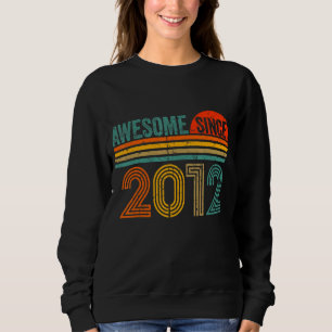Sweatshirt Vintage 2012 10 Ans Hommes Et Femmes 10ème Bir