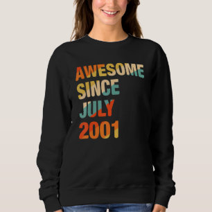 Sweatshirt Vintage 21ème anniversaire stupéfiant depuis juill