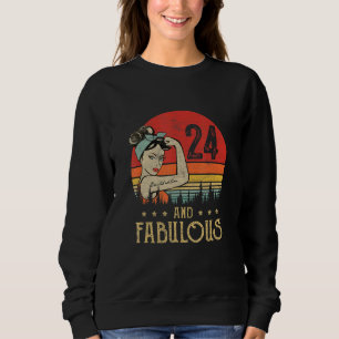 Sweatshirt Vintage 24 Ans Anniversaire Et Fabuleux 24ème Bi
