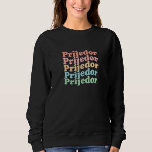 Sweatshirt Vintage 70's Bosnie Herzégovine Ville Hippie - Ret