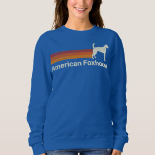 Sweatshirt Vintage American Foxhound Retro Maman Papa Dog