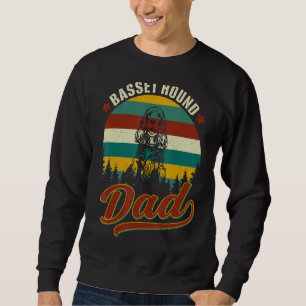 Sweatshirt Vintage Basset Hound Papa Retro Dogs Chien Daddy