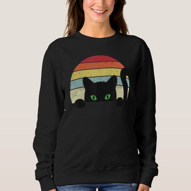 Sweatshirt Vintage Ca  Retro Kitten Cats (Devant)