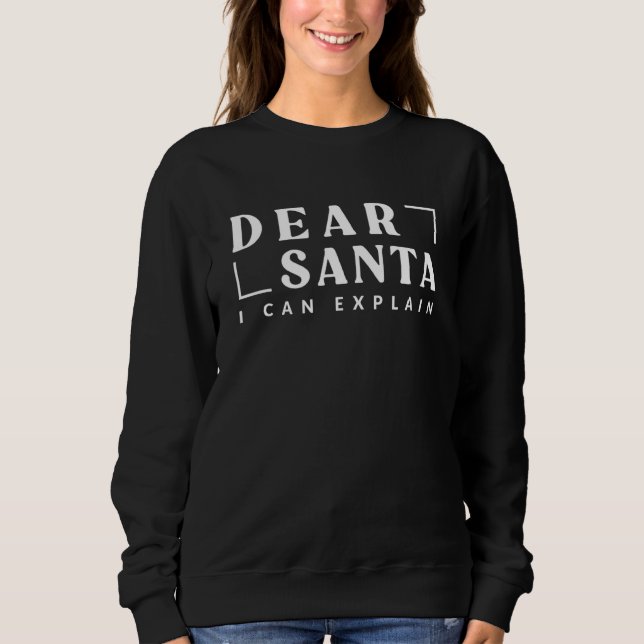 Sweatshirt Vintage Cher Père Noël Je Peux Expliquer Funny Noë (Devant)