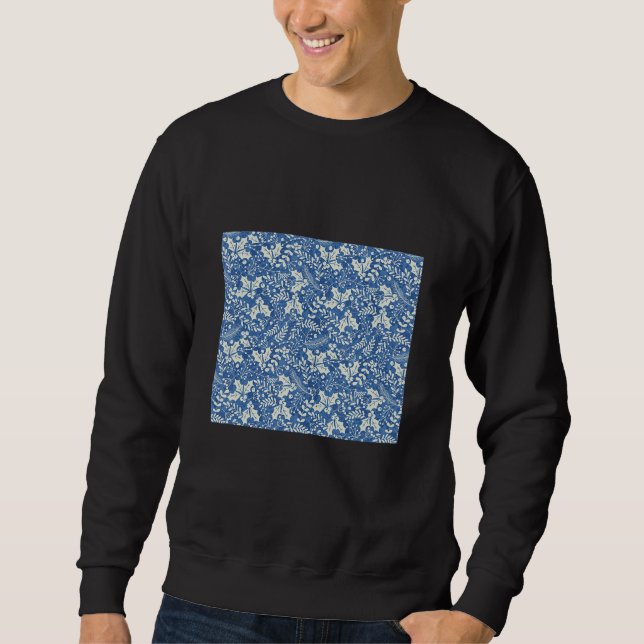 Sweatshirt Vintage Christmas Cherry Leaf Pattern Funny (Devant)