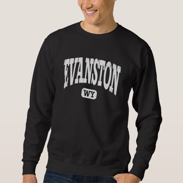 Sweatshirt Vintage Evanston Wyoming (Devant)
