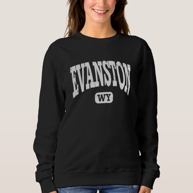 Sweatshirt Vintage Evanston Wyoming (Devant)