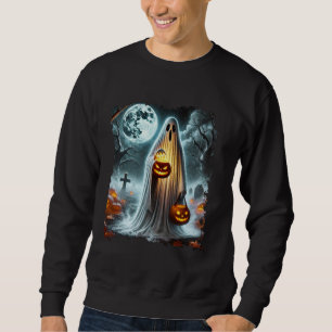Sweatshirt Vintage Halloween fantôme Haunted Citrouille Éffra