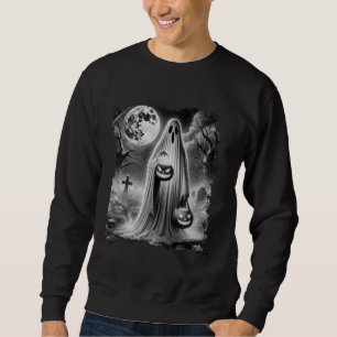Sweatshirt Vintage Halloween fantôme Haunted Citrouille Éffra