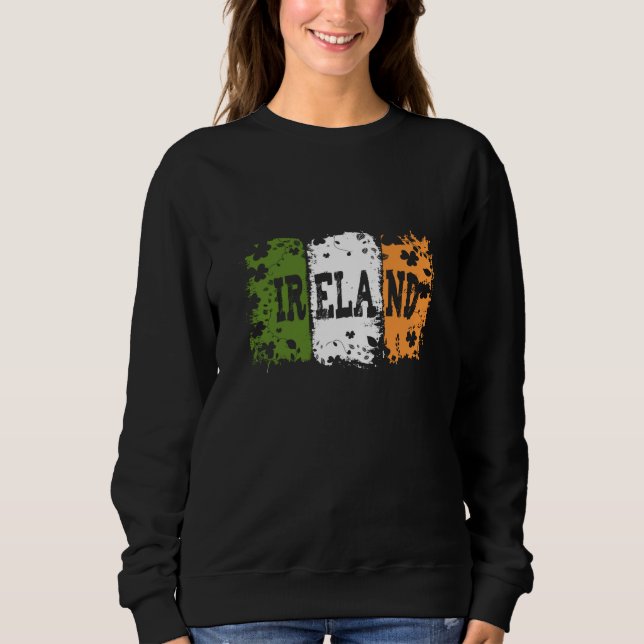 Sweatshirt Vintage Ireland Irish Flag (Devant)