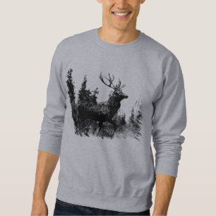 Sweatshirt Vintage look Stade en noir et blanc, Animal de cer