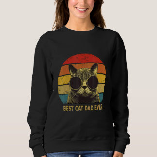 Sweatshirt Vintage Meilleur Chat Papa Jamais Chat Papa Chat P