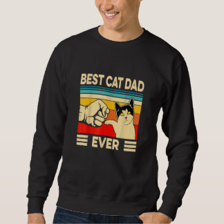 Sweatshirt Vintage Meilleur Chat Papa Jamais Chat Papa Père P