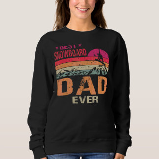 Sweatshirt Vintage Meilleur Snowboard Papa Jamais Fête des pè
