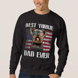 Sweatshirt Vintage Meilleur Yorkie Papa Ne Nous Drapeau Jamai