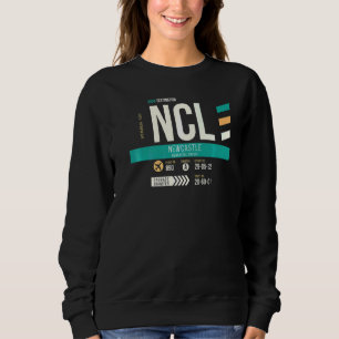 Sweatshirt Vintage Newcastle Ncl Code De L'Aéroport Retro Dat