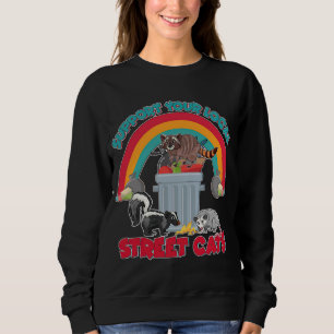 Sweatshirt Vintage Raccoon Opossum Skunk Support Your Street