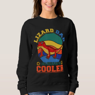 Sweatshirt Vintage Retro Lizard Dad Like A Regular Dad But Co