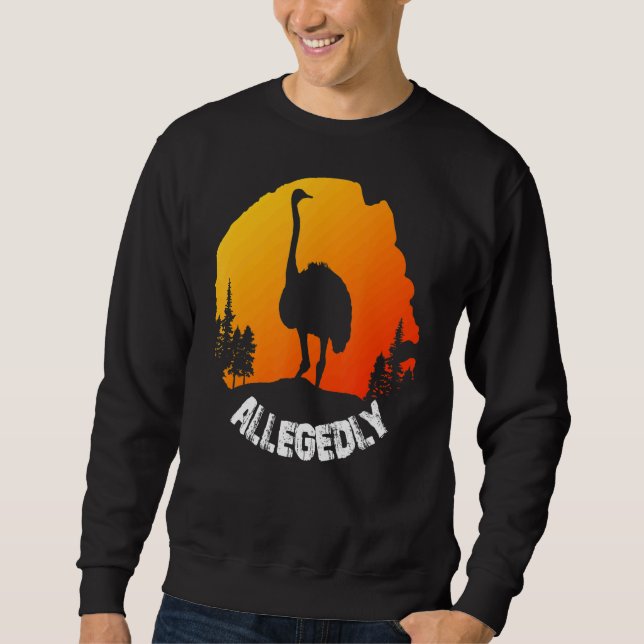 Sweatshirt Vintage Retro Ostrich Allégation 1 (Devant)