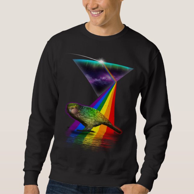 Sweatshirt Vintage Retro Prism Kakapo (Devant)
