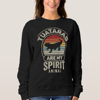 Sweatshirt Vintage Retro Tuataras Sont Mon Esprit Animal Tuat