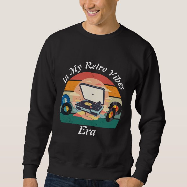 Sweatshirt vintage retro vinyl (Devant)