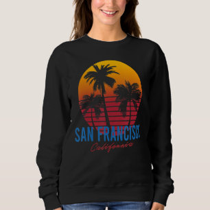 Sweatshirt Vintage San Francisco Californie Palm Trees couche