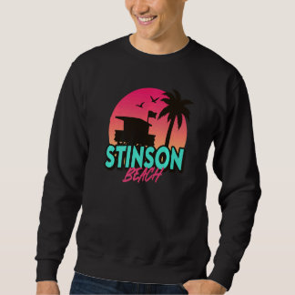 Sweatshirt Vintage Stinson Beach California Palm Trees Ca Ret