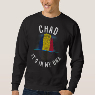 Sweatshirt Vintage Tchad Drapeau Il Est Dans Mon Adn Tchadien