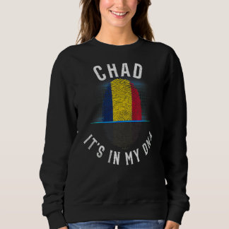 Sweatshirt Vintage Tchad Drapeau Il Est Dans Mon Adn Tchadien